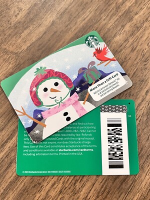 2 NEW STARBUCKS DIAMOND MARK 2024 Snowman & Cardinal Holiday Card | eBay 2 NEW STARBUCKS DIAMOND MARK 2024 Snowman & Cardinal Holiday Card | eBay