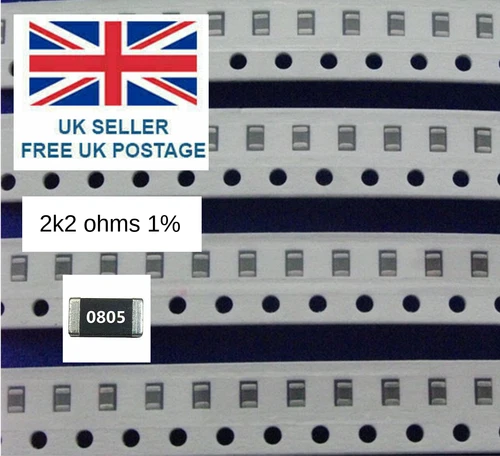 2.2k 0805 SMD  (100pcs)  1% Multicomp Thick Film Resistors