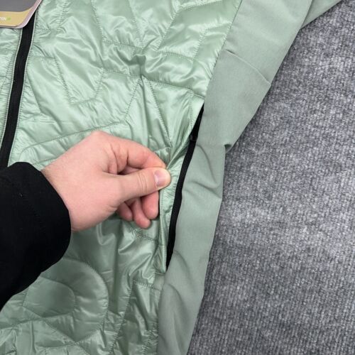 Adidas Terrex Jacket Men L Silver Green Xperior Varilite Hybrid PrimaLoft Pertex - Picture 6 of 11