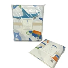 Pottery Barn Kids Shark TWIN Duvet Cover and  Pillowcase Fish Ocean 2pc SET