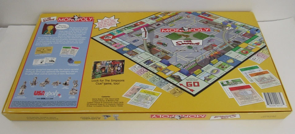 Juego de mesa Monopoly The Simpsons 2001 coleccionables fichas de peltre completo sin regla Foto 2 de 4