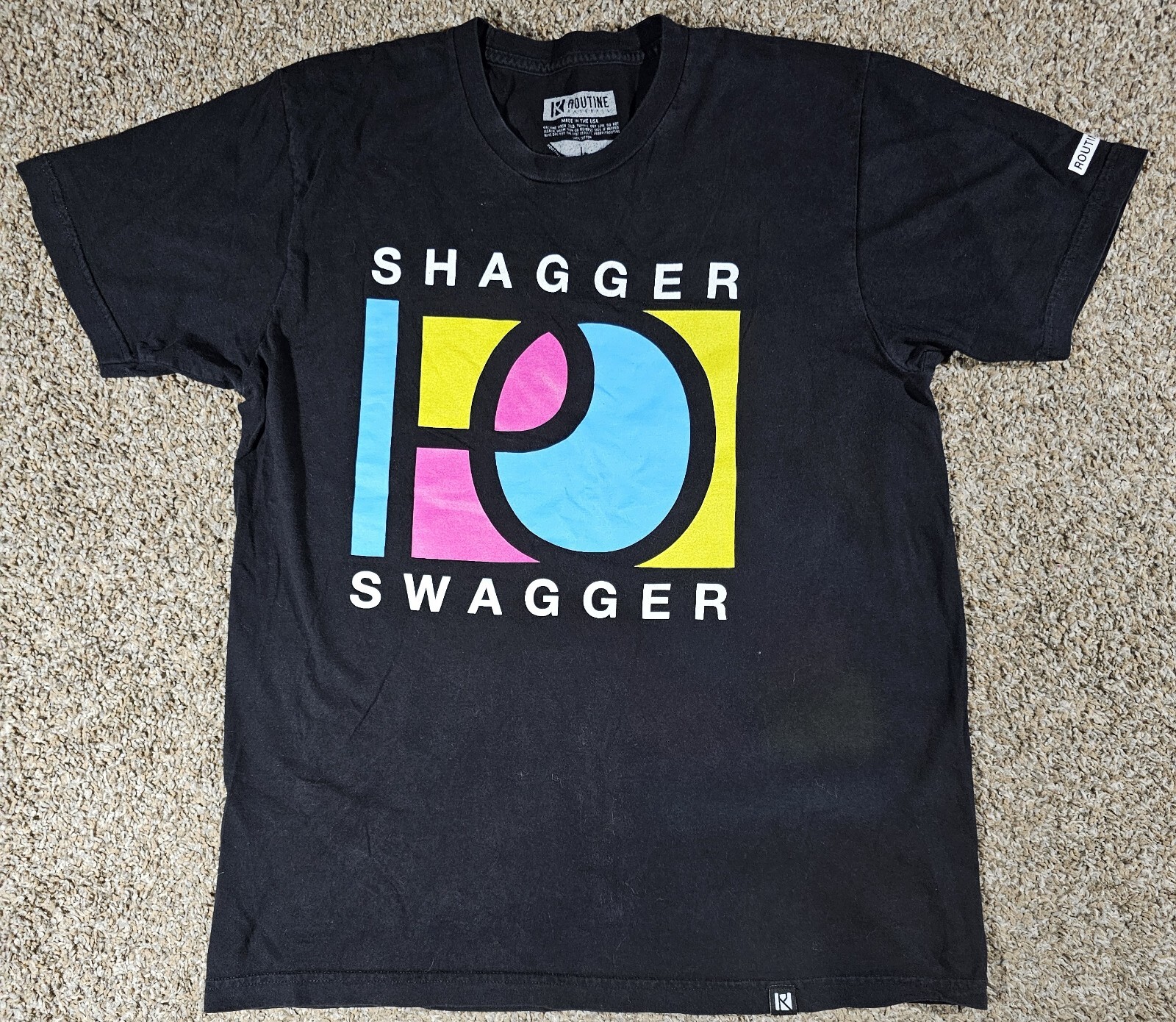routine baseball tshirt shagger swagger Large mad… - image 1