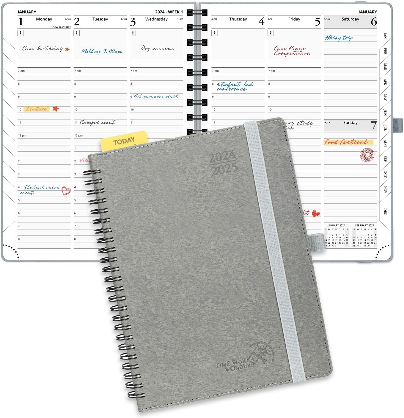 Planner 2024-2025 (6.5'' X 8.5'') Academic Year Calendar (July 2024 - June 2025)-image