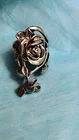 Vintage 925 Sterling Silver Rose Flower Ring Size 7 Chunky & Beautiful