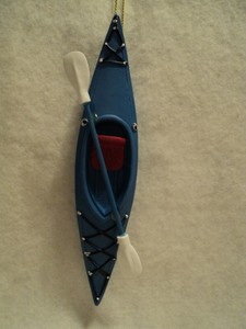Kurt-S-Adler-034-KAYAK-BLUE-034-Ornament-New-GREAT-STOCKING-STUFFER