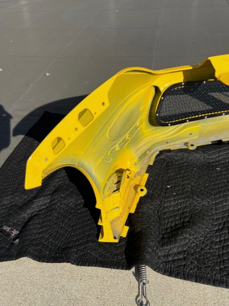 ferrari 488 challenge front bumper OEM carbon fiber grills spoilers canards nice