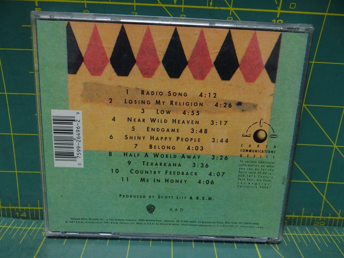 R.E.M. – Out Of Time 1991 CD Warner Bros. Records – 9 26496-2