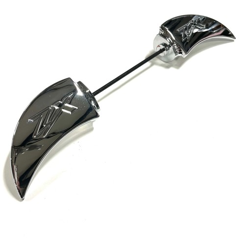 ZX-14 CHROME ZX ENGRAVED FRONT AXLE WINGS 2012-2024 KAWASAKI NINJA ZX-14R - Picture 5 of 8