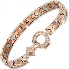 Womens Titanium Steel Magnetic Therapy Bracelets Pain Relief for Arthritis Gifts