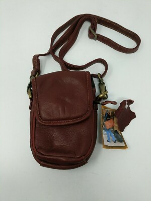 Canyon outback red leather Crossbody camara Purse Bag phone