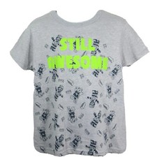 LEGO MOVIE Boys T-Shirt New Gray Officially Licensed Stll Awesome