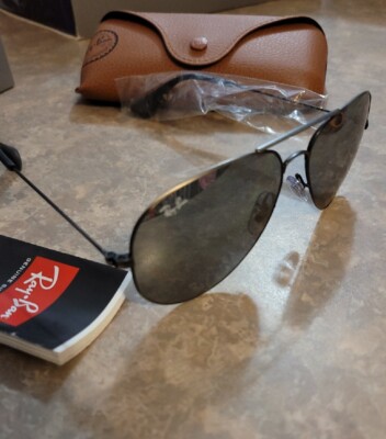 Authentic Ray Ban Aviator Unisex Sunglasses w/Grey Silver Mirrored RB3558 91396G $_12.JPG?set_id=880000500F main image 3