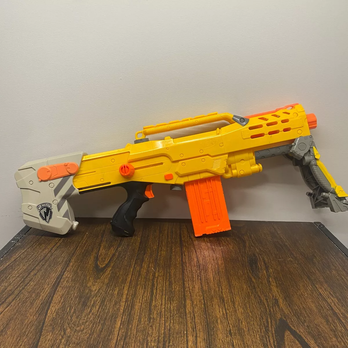 Nerf End-Strike Yellow Longshot CS-6 Sniper Rifle Dart Gun - With 2 Clips