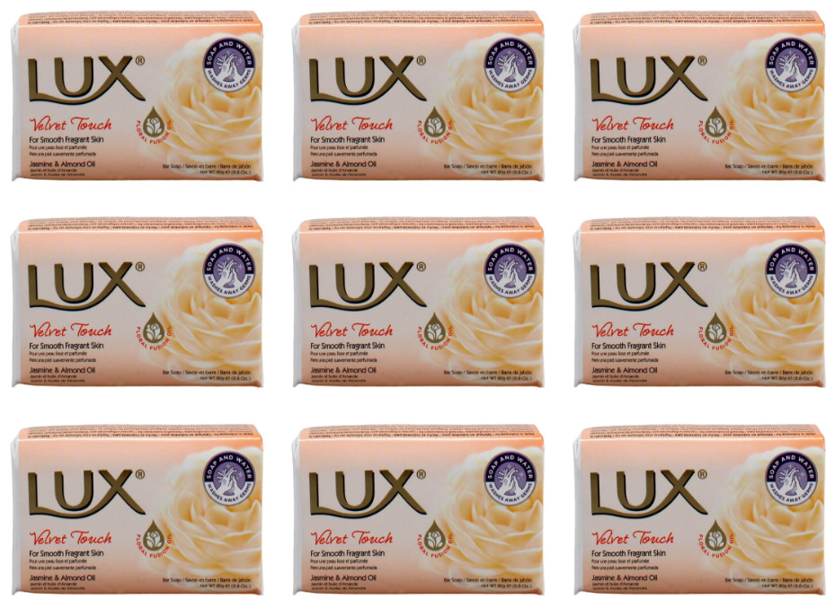 Lux Soap Bar Velvet Touch Jasmine & Almond Oil 80gm x 3Bas x 12 - Image 7