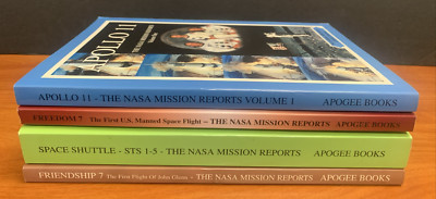 Lot of 4 - The NASA Mission Reports:  Friendship 7, Apollo 11, Freedom 7 and STS