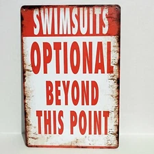 Funny Rustic Pool Metal Tin Sign Man Cave Swimming  Hot Tub Wall Decor 