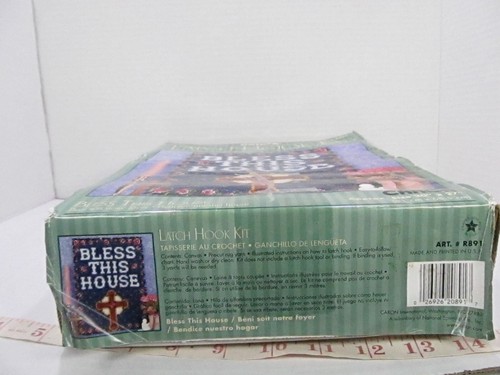 Caron Bless This House Riegel Haken Teppich Kit 20x27 Natura R891 unbenutzt offene Box - Bild 6 von 8