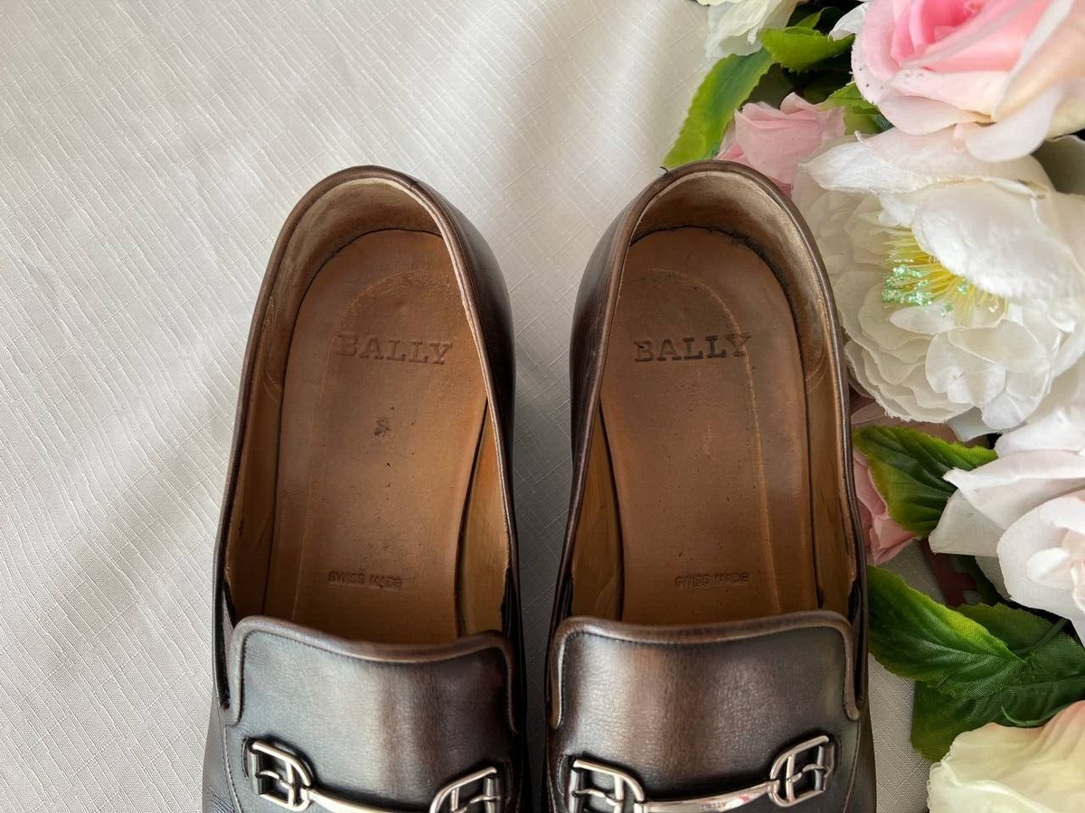 BALLY LABENS BROWN LEATHER LOAFERS SHOES SWITZERLAND SIZE 
