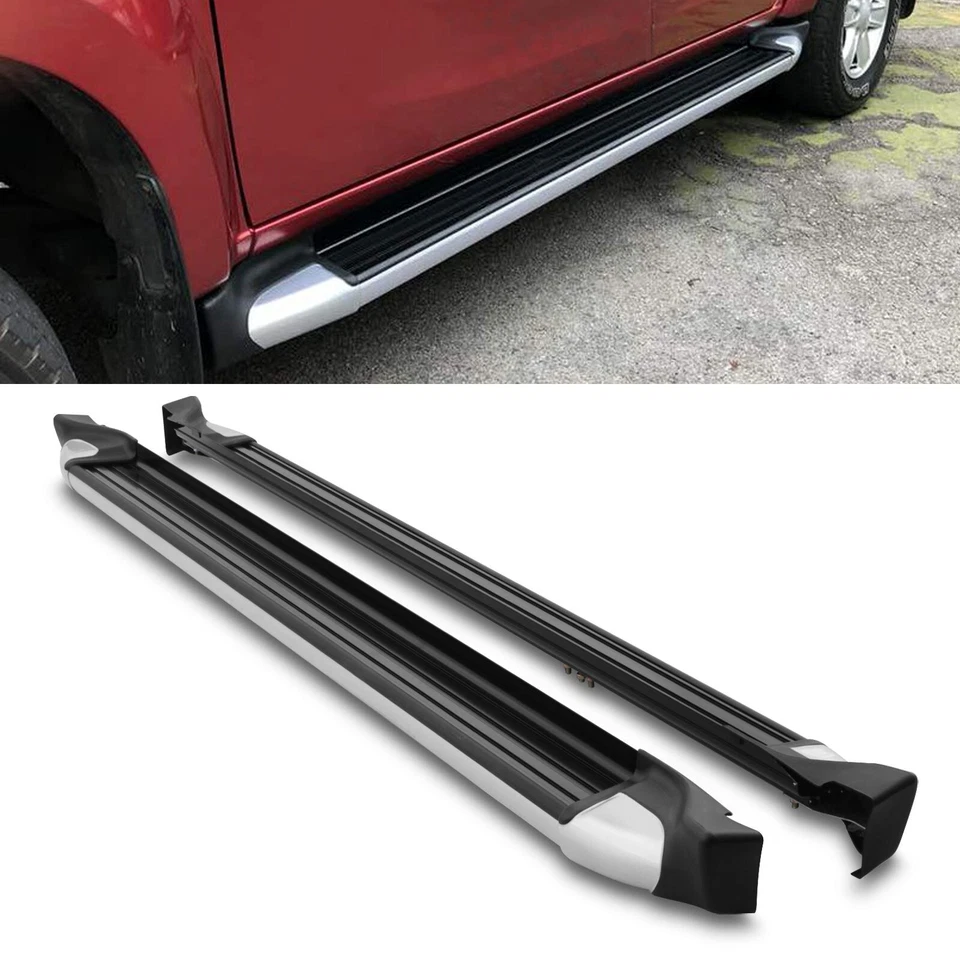 FOR ISUZU D-MAX DOUBLE CAB OEM STYLE RUNNING BOARDS SIDE STEPS - PAIR 2012-2020 - Image 2 of 4