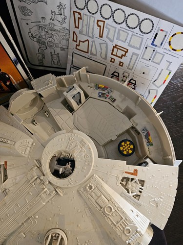 1983 Millennium Falcon TRI LOGO STAR WARS COMPLETE ROTJ WORKING Elec w Inserts - Picture 4 of 10