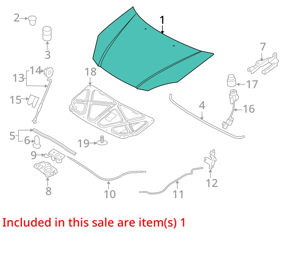 Hyundai Accent Hood 2006-2011 OEM ZSQRE Foto 2 de 3