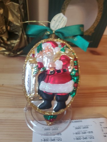 Waterford Holiday Heirlooms Ornament "Santa Was Here” Hand Made In Poland JO+ - Picture 6 of 6