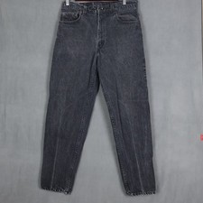 VTG Levis 550 Jeans Mens 34x30 Fits 30x29 Black USA Made Tapered Relaxed 90s Dad