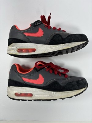 Nike Air Max Unisex Kids Athletic Sneakers Gray/Red/Black Lace Up 6Y 2015