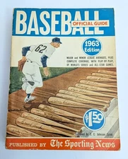 1963 The Sporting News Baseball Guide Book