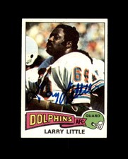 Larry Little Signed Original 1975 Topps Miami Dolphins Autograph
