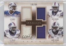 2014 Immaculate Quads /99 CJ Spiller EJ Manuel Fred Jackson Sammy Watkins 3b8