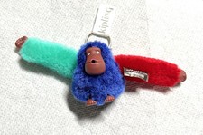 NWOT KIPLING Three Color Blue Teal Red 2   Monkey BRANDIN Key Chain Bag Charm