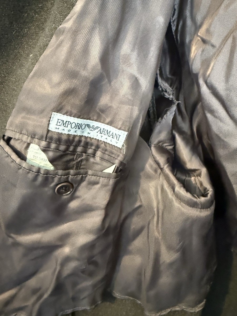 Emporio Armani Vintage 90's 100% Wool Overcoat Jacket Made in