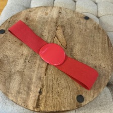 Vintage 80s Red Stretch Belt With Red Acrylic Buckle cosplay