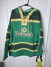Men's '47  Kelly Green Chicago Bkackhawks McLucky Superior Lacer Hoodie. NWT 