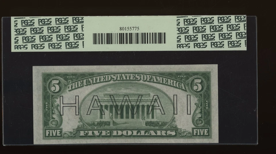 DBR 1934-A $5 FRN Hawaii Gem Fr. 2302 PCGS 66 PPQ Serial L68126078A - Image 2 of 2