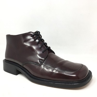 Banana Republic Chukka Boots Dress Shoes Mens Size 10 Burgundy Made Italy VTG