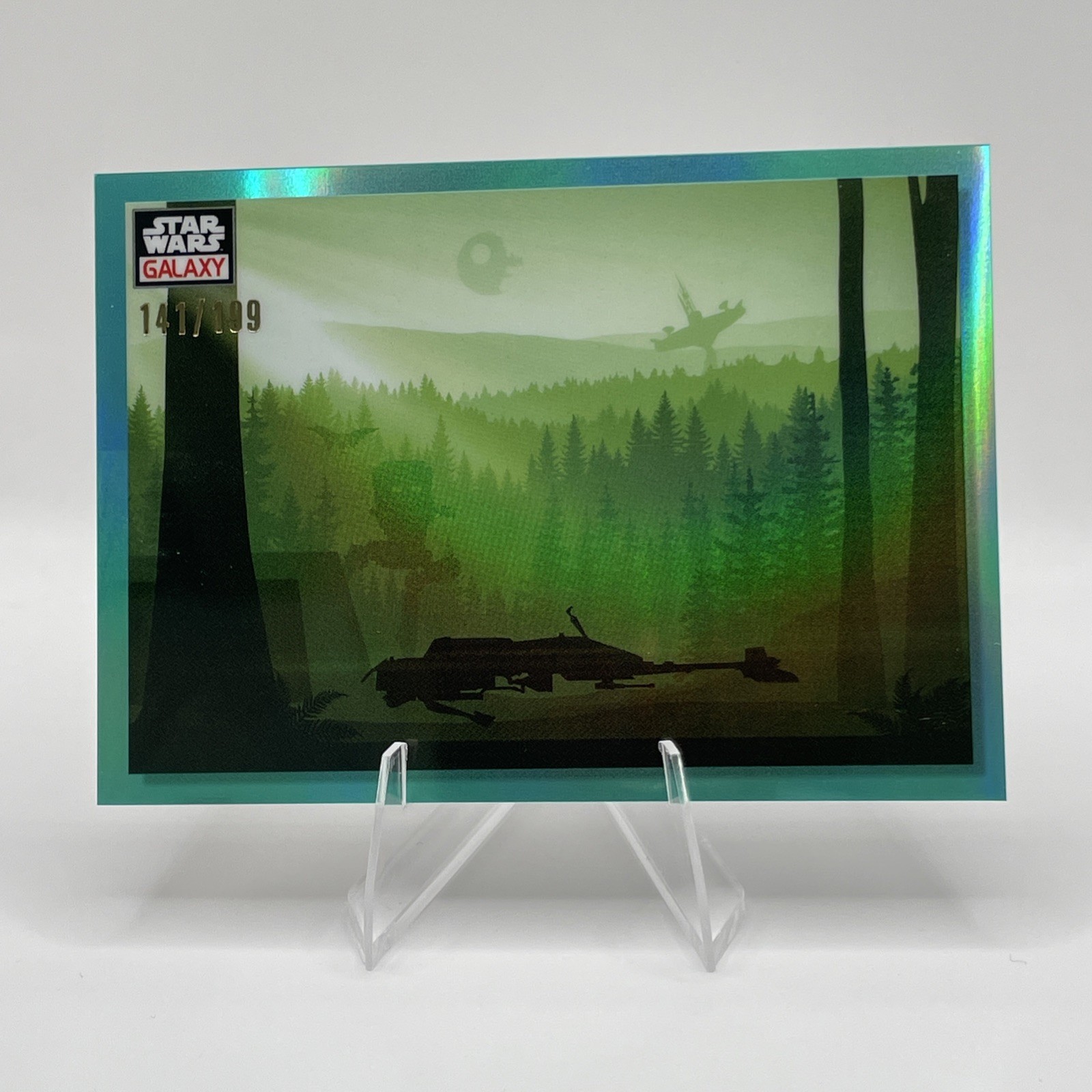 74-Z Speeder Bike 2023 Topps Star Wars Galaxy Chrome AQUA /199 Refractor #98