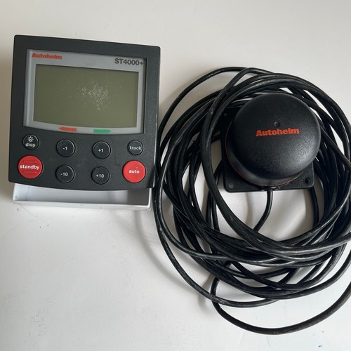 Raytheon ST 4000+ Autohelm Control Head Fluxgate Compass & 26' of Cable 12v