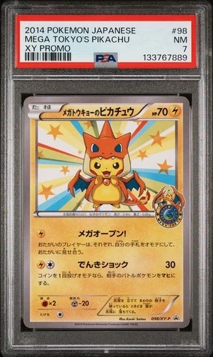 #98 MEGA TOKYO'S PIKACHU XY PROMO PSA 7