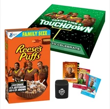 REESE’S PUFFS NFL Cereal Exclusive Bundle w/ Trading Cards & Speaker Brand New!