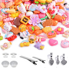 120-Piece Opaque Flatback Resin Charms for Crafts and Scrapbooking