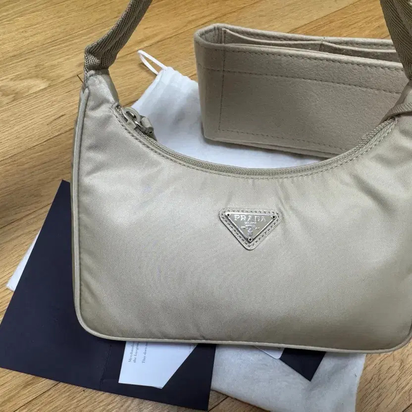 Prada Re-Edition 2000 Nylon Mini Bag - Beige thumbnail 3