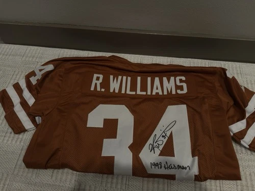 RICKY WILLIAMS SIGNED JERSEY TEXAS LONGHORNS FOOTBALL HEISMAN BECKETT COA