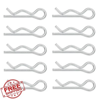 RiseDirectly 10 R Clips 1.6mm x 28mm Zinc Plated Hair Pin Cotter