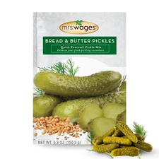 Mrs. Wages Zesty Bread and Butter Pickles Quick Process Mix, Quick and Easy, Sim