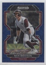 2022 Panini Prizm Draft Picks Navy Blue Kaleidoscope 7/15 Nick Biddison nd3