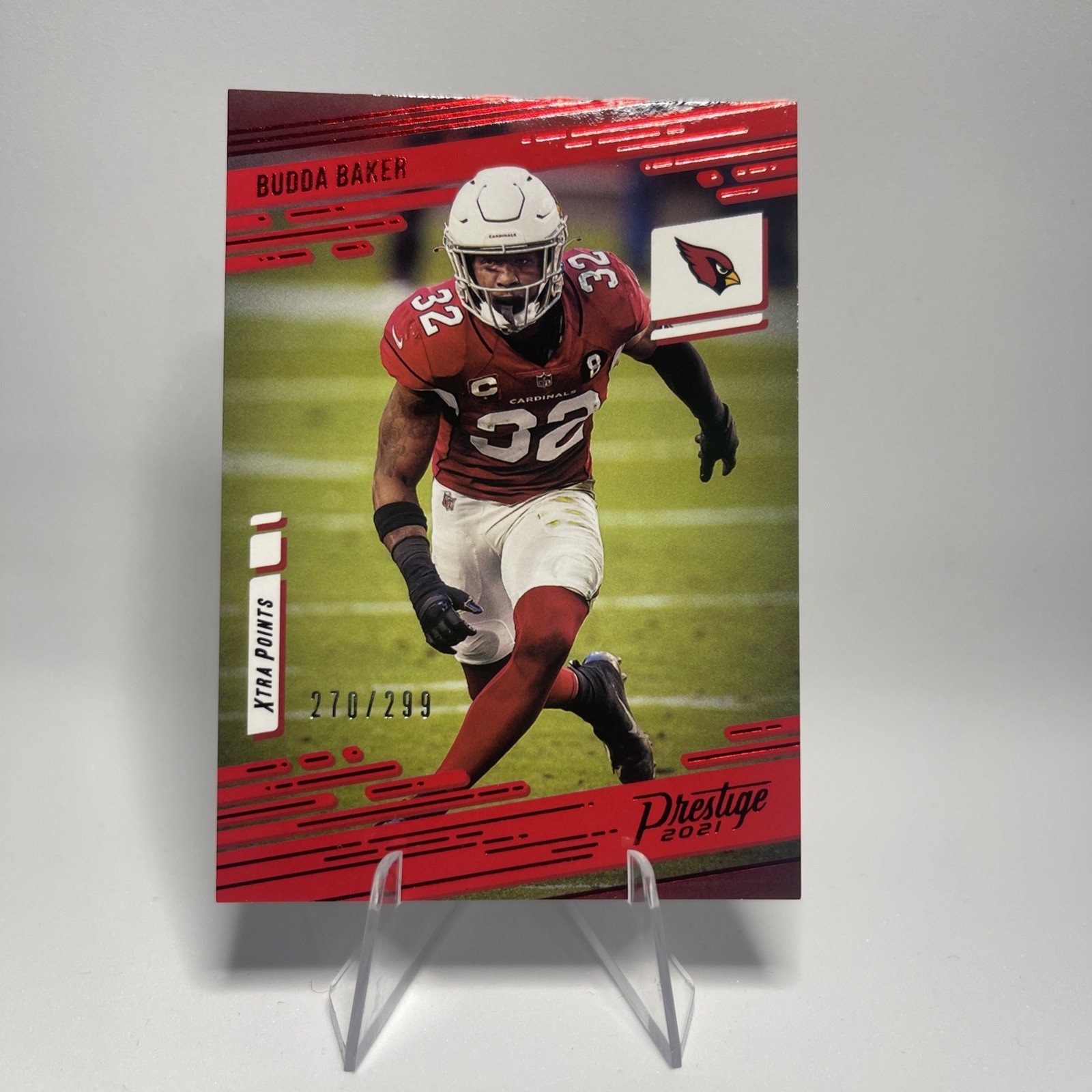 2021 Panini Prestige Football NFL #50 Budda Baker /299 Red Xtra Points Cardinals