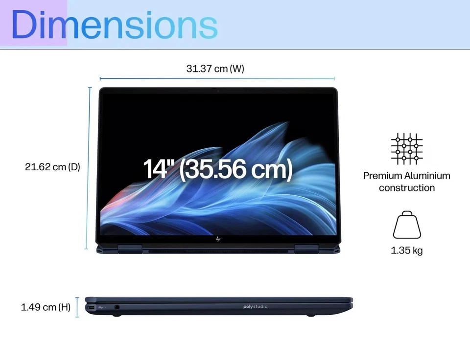 🔖HP Omnibook Ultra Flip 14" 2.8K OLED Ultra 7 258V 32GB 1TB - Blue - Spectre - image 3 of 4