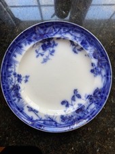 Antique W.H. Grindley Flow Blue 10" Dinner Plates Set of 5 England
